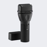A black BabylissPRO electric shaver with a matching black protective cover, shown on a clean white background.