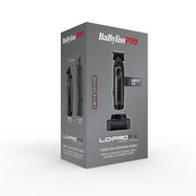 BaBylissPRO LoProFX Compact Hair Trimmer retail packaging box, shown at a three-quarter angle on a clean white background.
