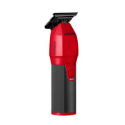 A red and black cordless hair clipper shown from a side profile on a solid white background. The brand name 'bubbliz' is visible on the upper body of the clipper.