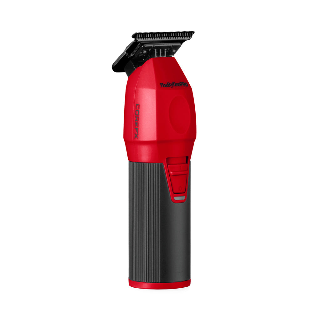 A red and black cordless hair clipper shown from a side profile on a solid white background. The brand name 'bubbliz' is visible on the upper body of the clipper.