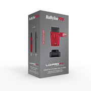 BaBylissPRO Lo-Pro FX Compact High-Performance Single-Foil Shaver box in a limited edition red and black colorway, shown on a clean white background.