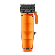 An orange and black Jumbo electric hair clipper shown from the back against a white background.