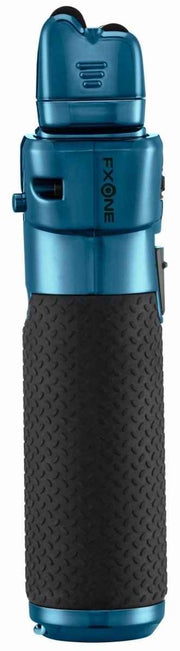 A FX-One brand blue and black cylindrical tool or accessory with a textured black grip and metallic blue body, shown on a plain white background.