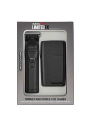 Babyliss Pro grooming kit with trimmer and double-foil shaver in packaging on a white background