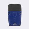 A BaBylissPRO LO-ProFX portable device in blue and black, shown from the back against a light gray background.